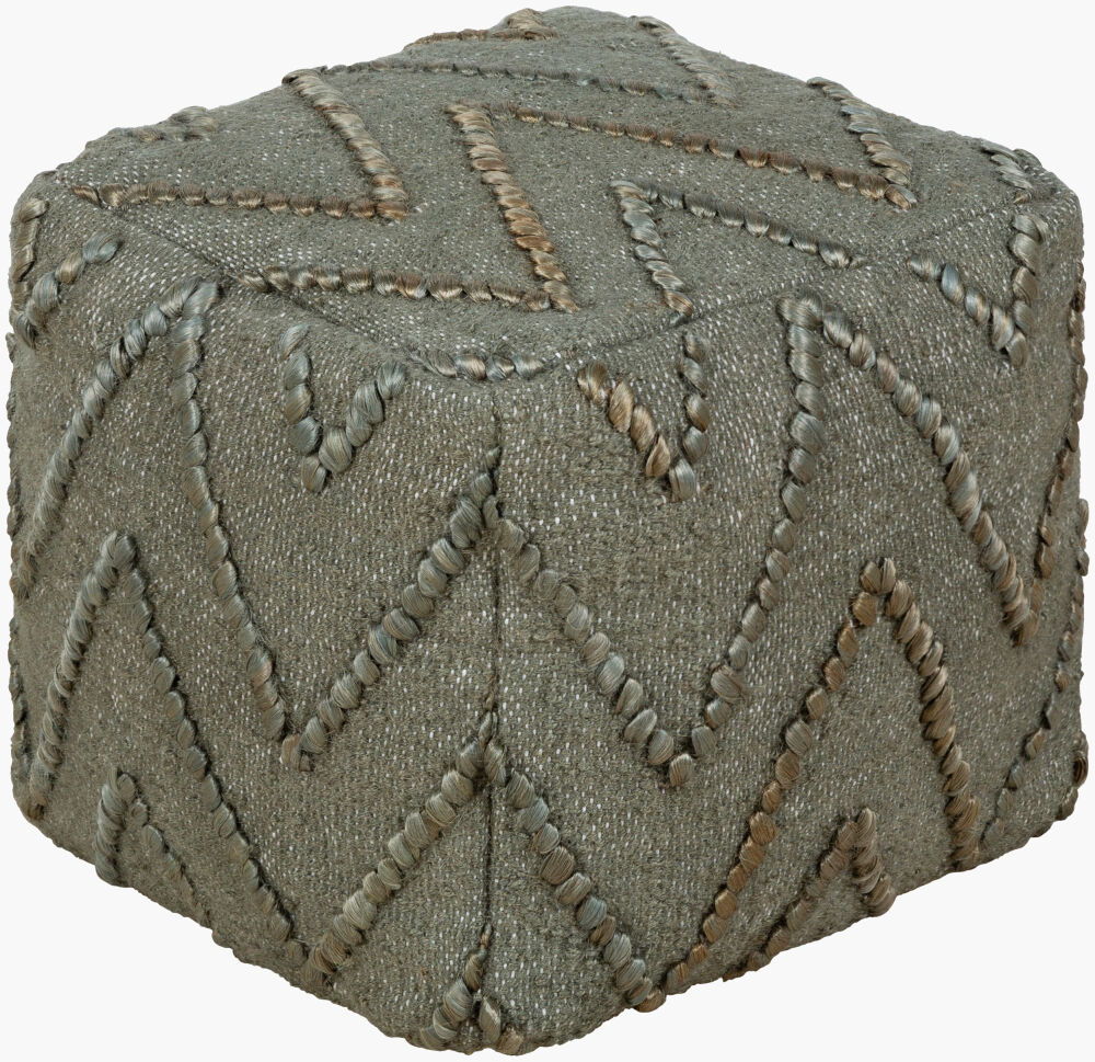 Teangi Pouf, Ottoman by Surya, 16" width x 16" height