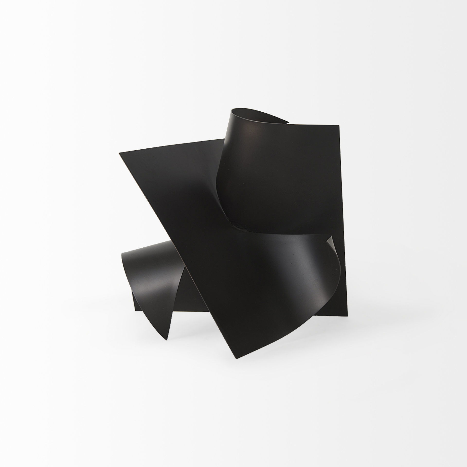 Francesca  Black Metal Sculptural Decorative Object, by Mercana, 11.81" length x 11.81" width x 11.81" height View 4