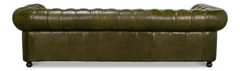Savile Leather Sofa, Green