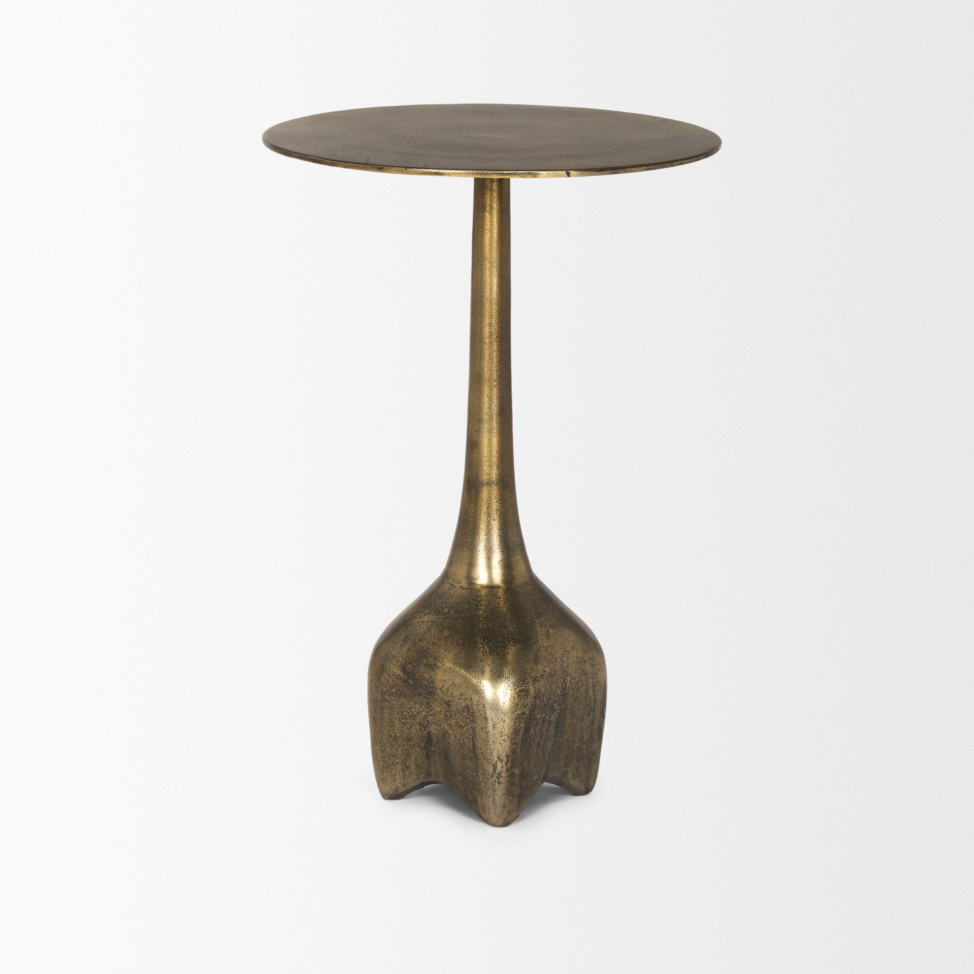 Risha Large Gold Metal Accent Table large image 