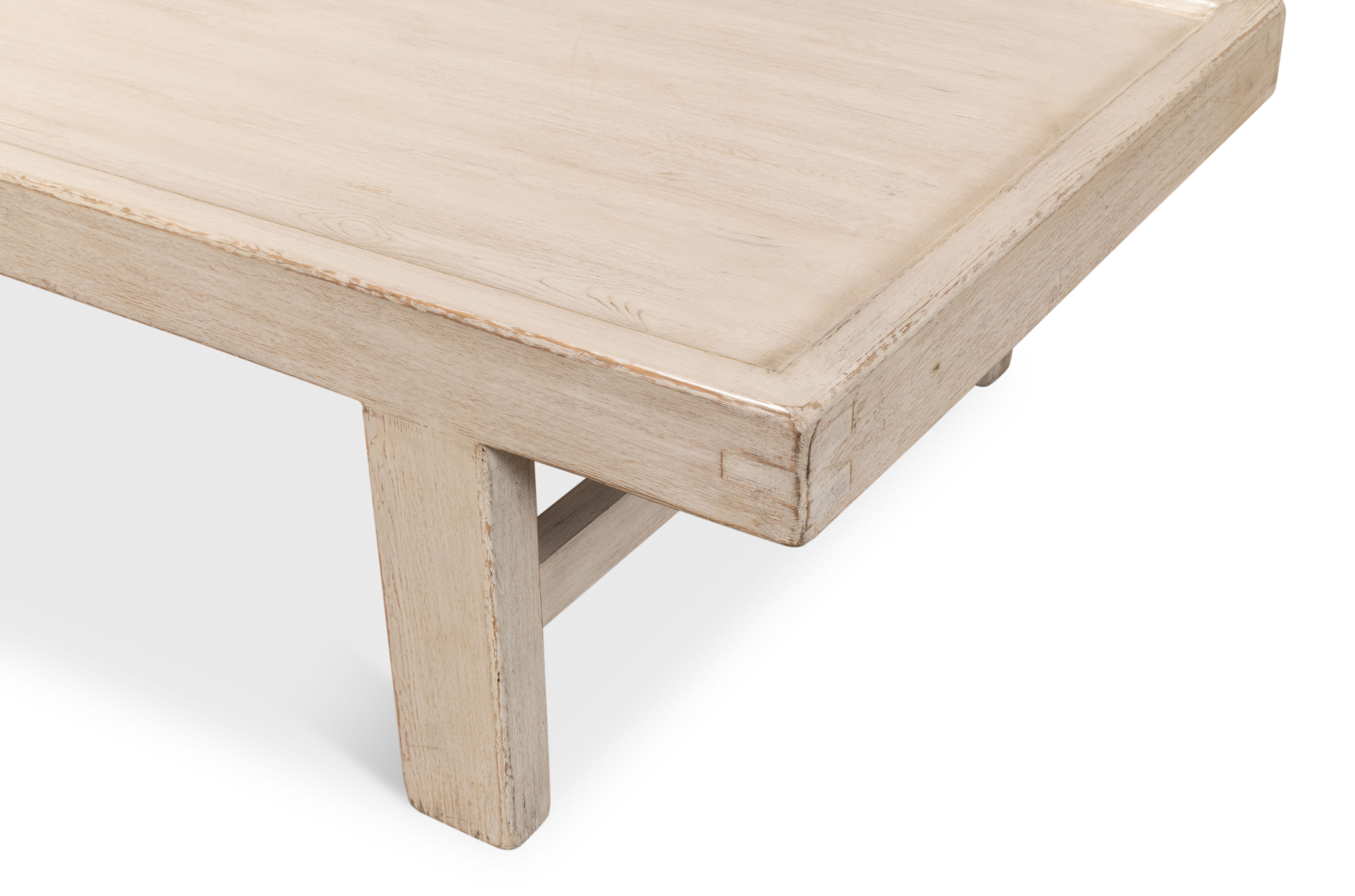 Large Wood Panel Coffee Tbl, French Grey, Coffee Table by Sarreid, 80" length x 37" width x 19" height View 8