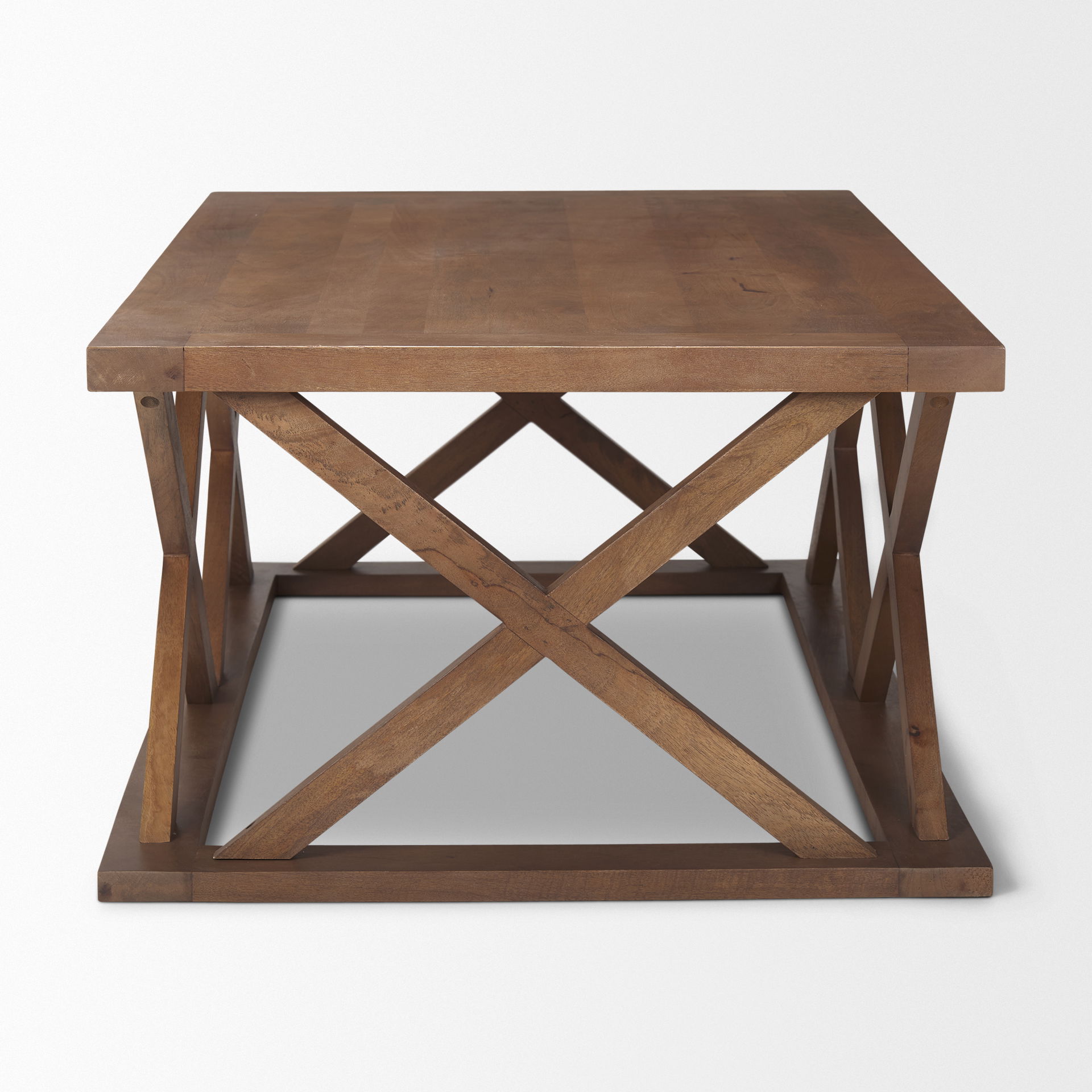 Forsey  Medium Brown Rectangle Coffee Table, by Mercana, 48" length x 28" width x 17.5" height View 3