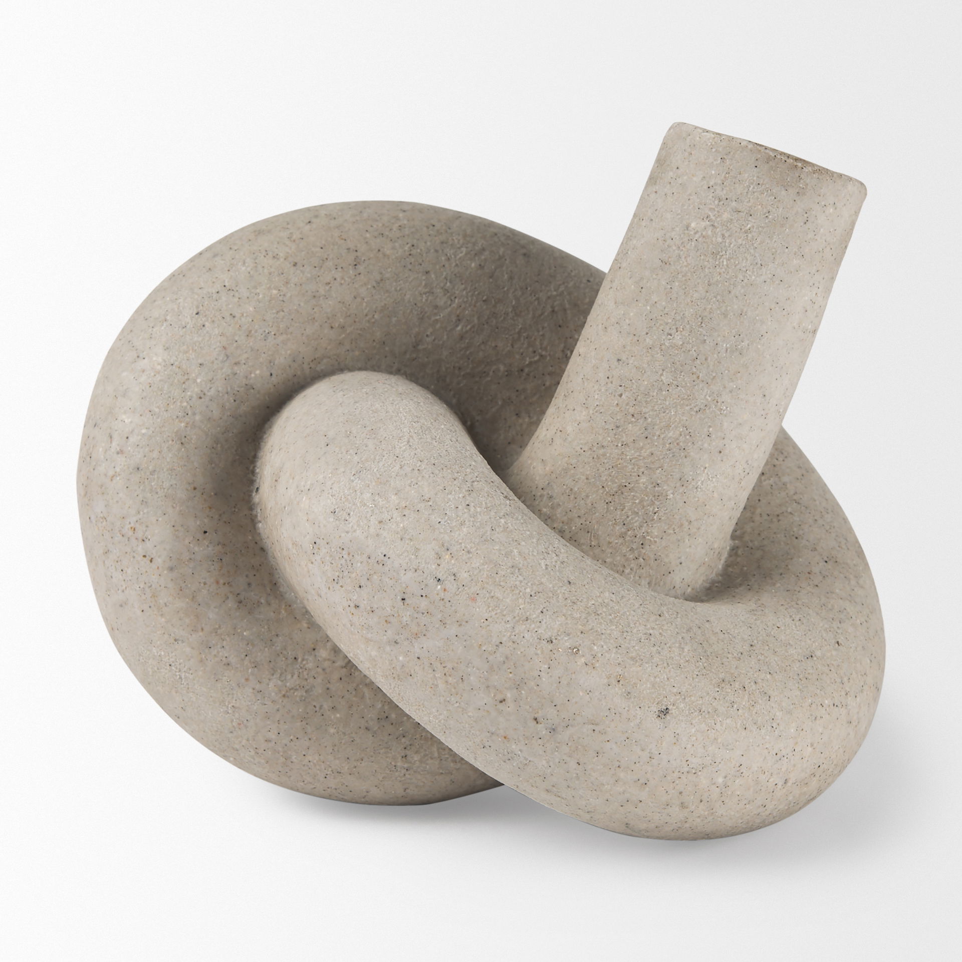 Otto  Sandstone Resin Large Knot Sculpture Decorative Object, by Mercana, 12.01" length x 10.47" width x 7.48" height View 6