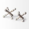 Carrollton I (Small) 7L x 7W Off-White Geometric Wood Ball Jack thumbnail 4