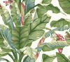 Banana Leaf White & Green Peel & Stick Wallpaper thumbnail 1