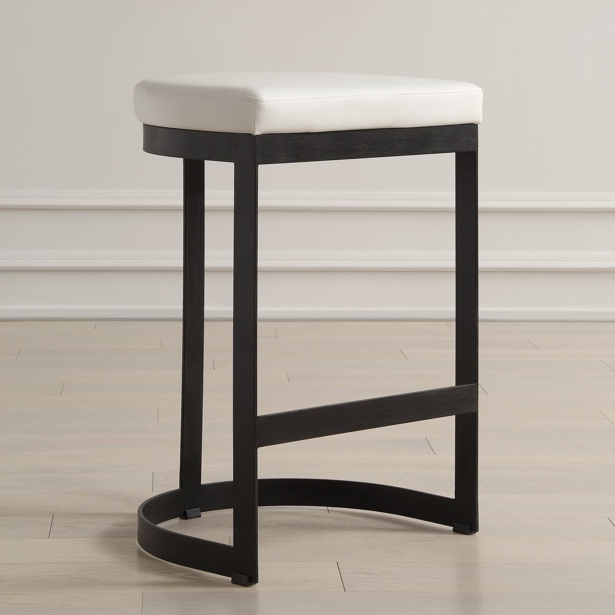 Ivanna White Counter Stool, Counter & Bar Stool by Uttermost, 18" width x 26" height x 14.5" depth View 2