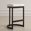 Ivanna White Counter Stool, Furniture by Uttermost, 18" width x 26" height x 14.5" depth thumbnail 2
