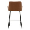 Zamar Counter Stool Set of 2 Saddle, Counter & Bar Stool by Dovetail, 21.5" width x 37.5" height x 20" depth thumbnail 4