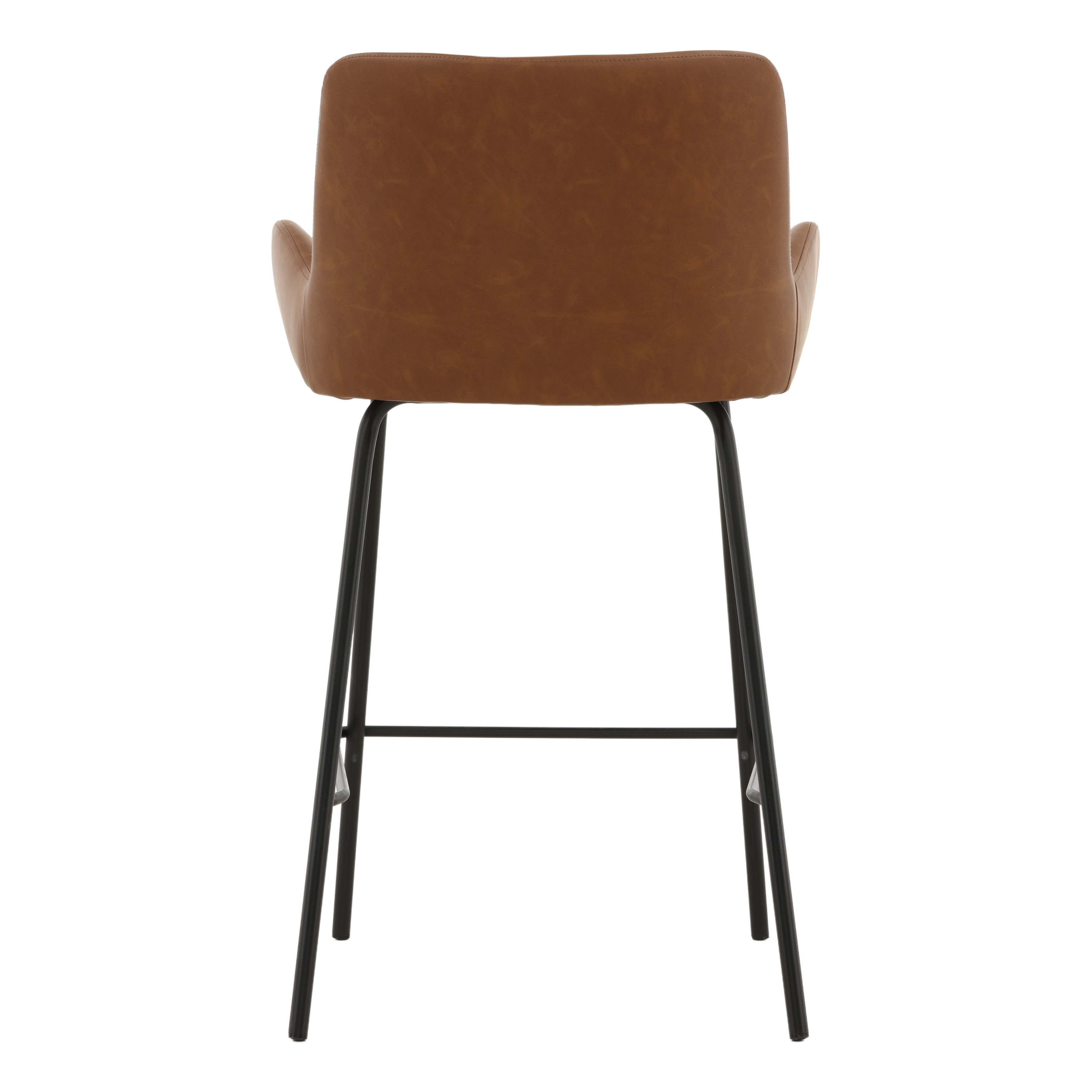 Zamar Counter Stool Set of 2 Saddle, Counter & Bar Stool by Dovetail, 21.75" width x 37.5" height x 20" depth View 4