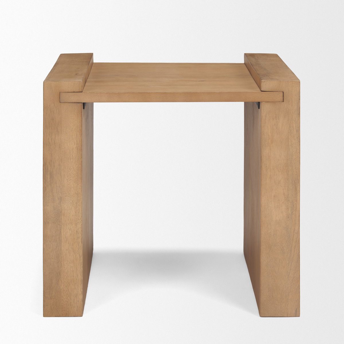Wesson Light Brown Wood Accent Table, Side & End Table by Mercana, 23" length x 22" width x 22" height View 4