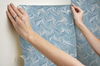 Ebru Swirls Blue Peel & Stick Wallpaper thumbnail 6