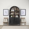 Sloan 85.5H Black Wood with Black Metal Frame Arch Cabinet thumbnail 1
