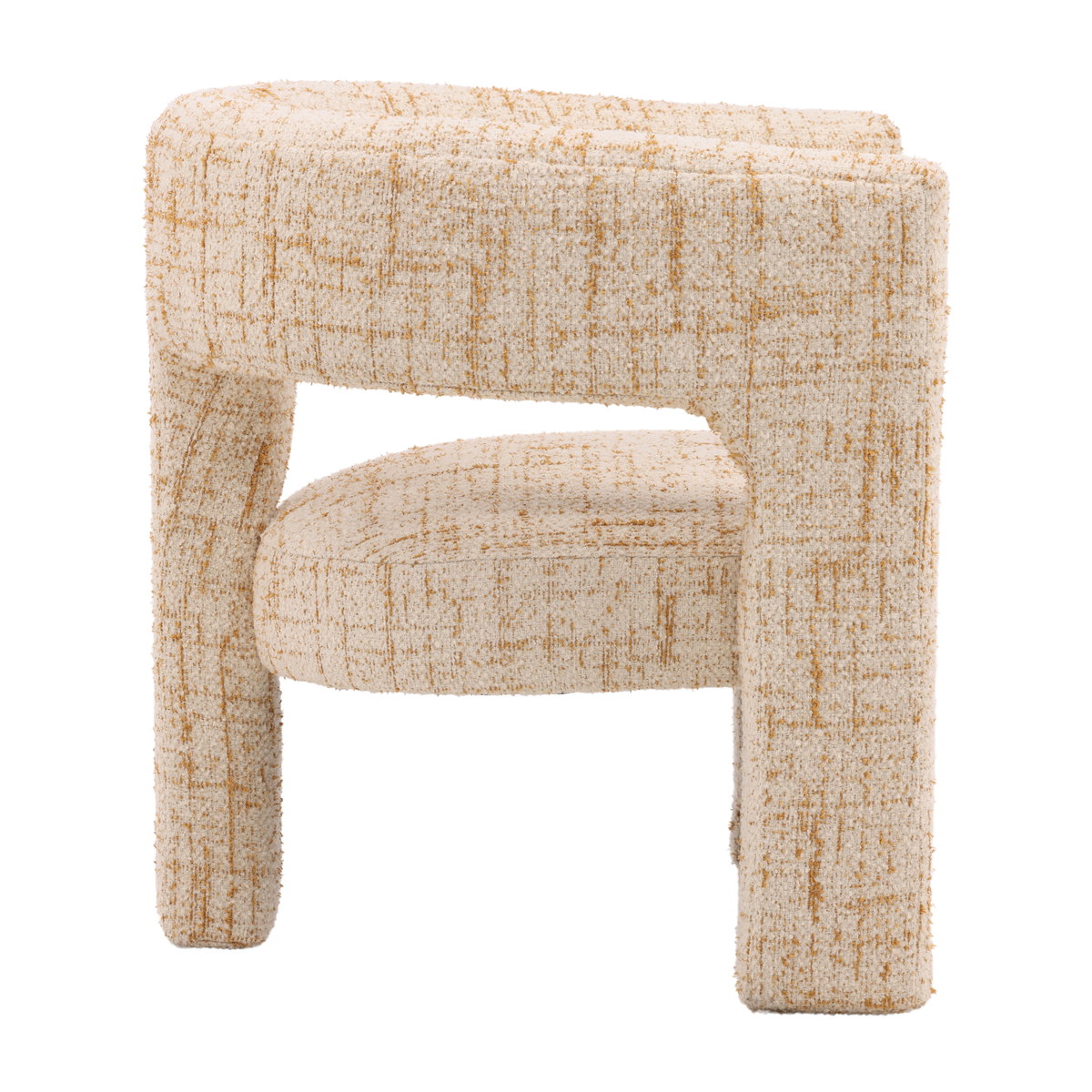 Bowie Occasional Chair Ginger, Accent Chair by Dovetail, 30.71" width x 29.13" height x 26.57" depth View 3
