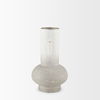 Torres Small Textured Off White with Gold Metal Vase thumbnail 3