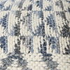 Eshana  Cream Wool and Denim Patterned Pouf thumbnail 5