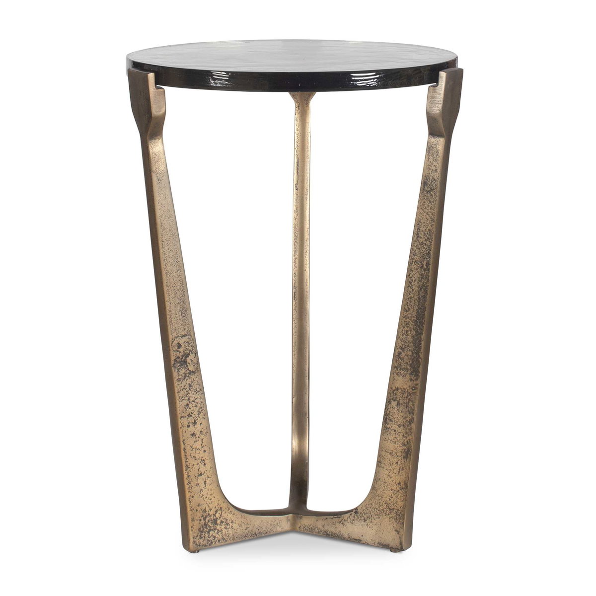 Bohdi Outdoor Brass Accent Table, Outdoor Table by Uttermost, 1'3" width x 1'10" height x 1'3" depth View 1