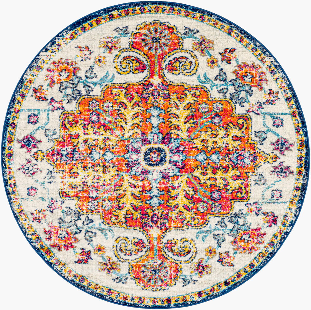 Harput Machine Woven Rug, by Surya, 5'2.99" length x 5'2.99" width
