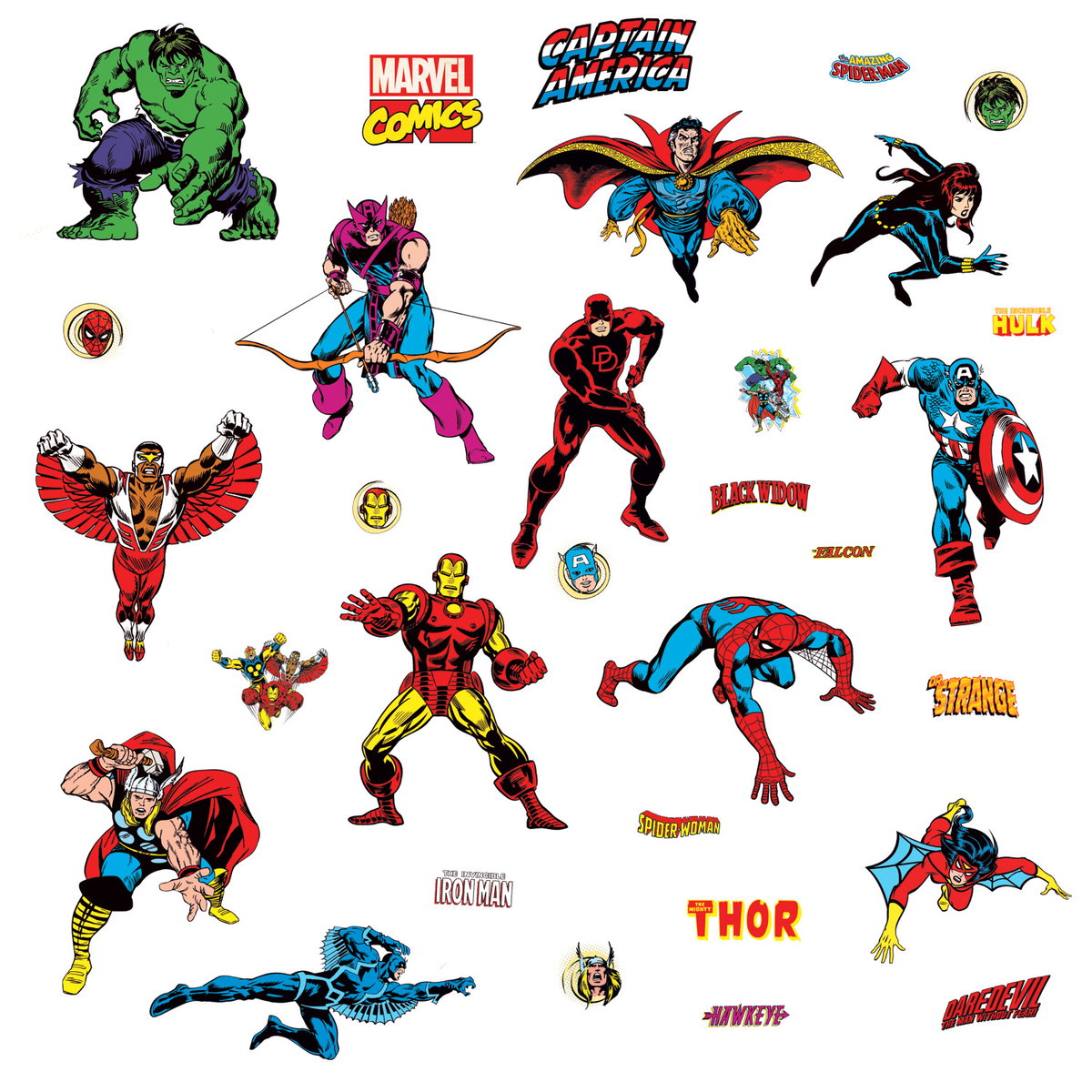 Marvel Classics Wall Decals, by York Wall, 1'6" length x 10" width x 0.8" depth