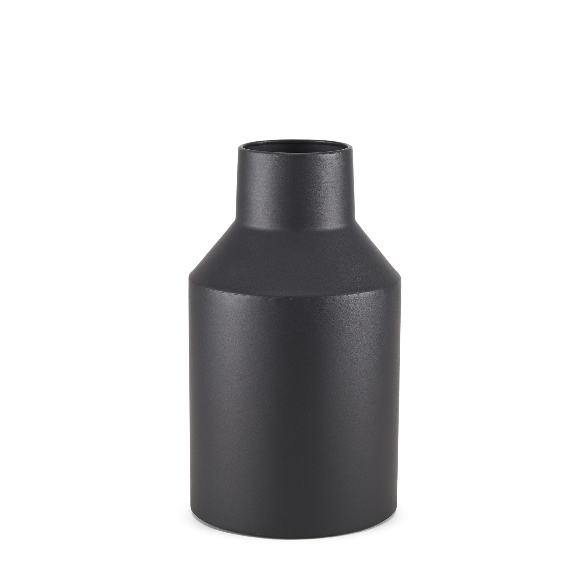 Tosca Small Matte Black Metal Vase large image 