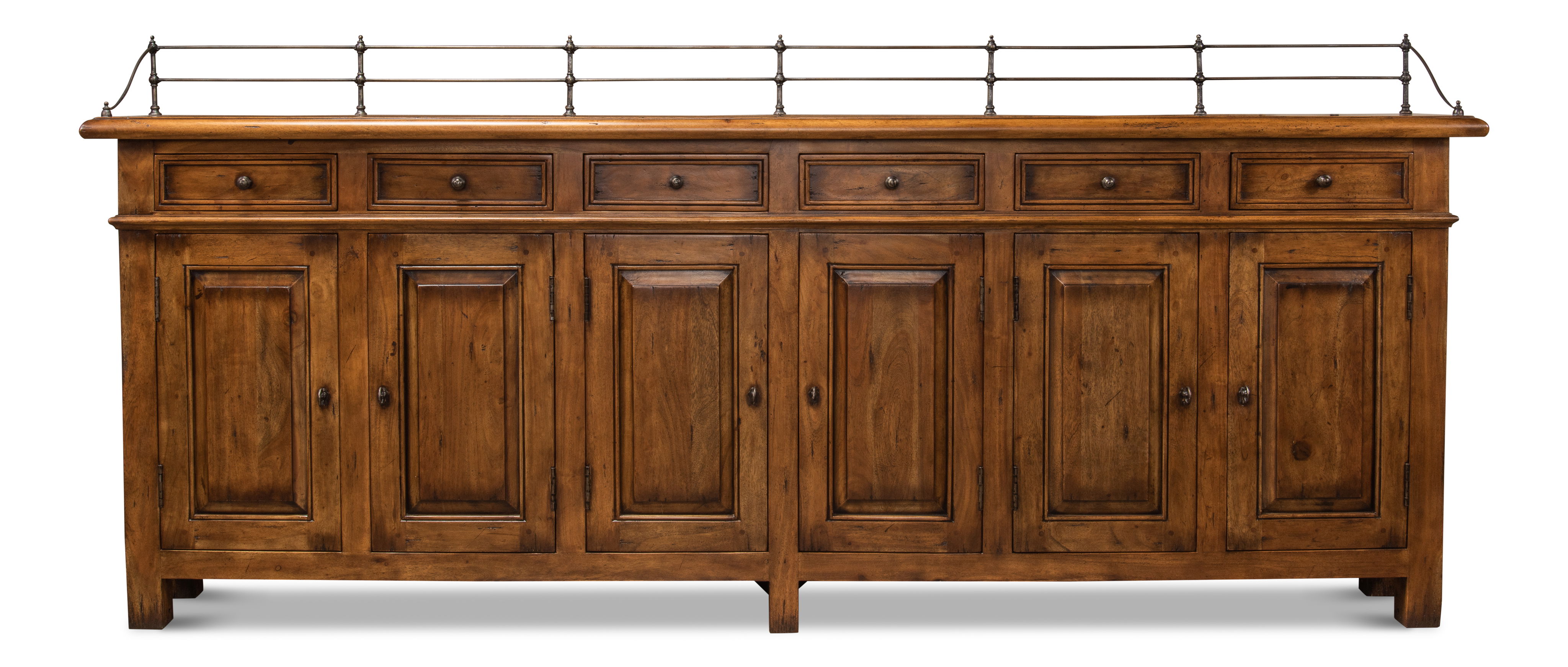 Covent Gardens Sideboard, Fruitwood, Cabinets & Sideboard by Sarreid, 96" length x 12" width x 43" height View 2