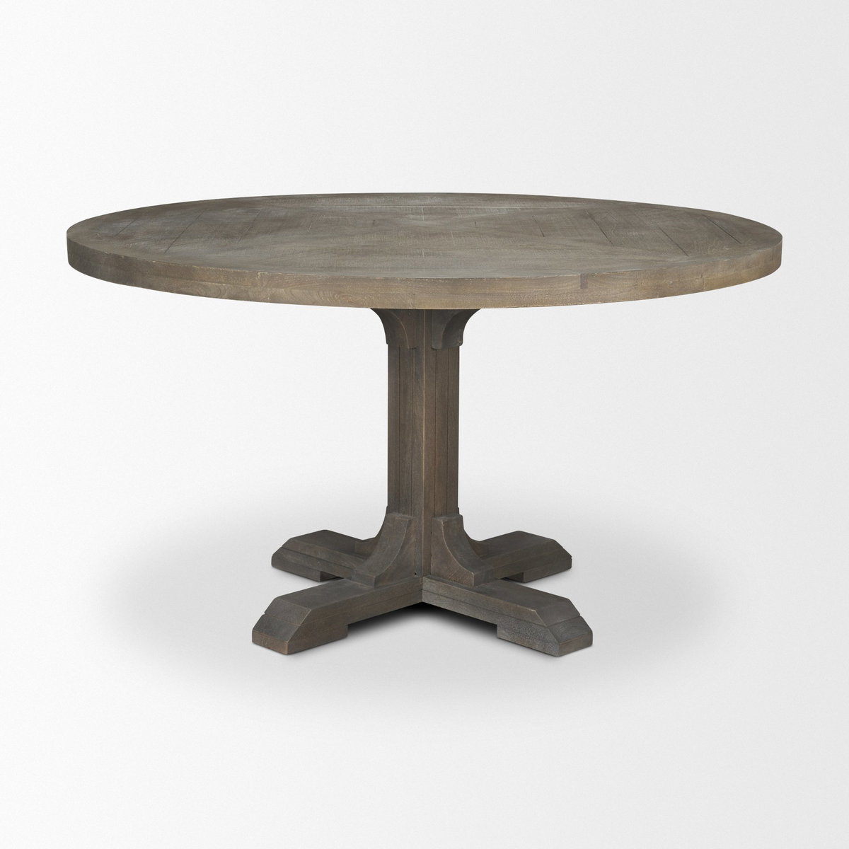 Barrett 54'L x 54'W Pedestal Dining Table | Modern | Brown Wood | Seats 4, by Mercana, 54" length x 54" width x 30" height View 5
