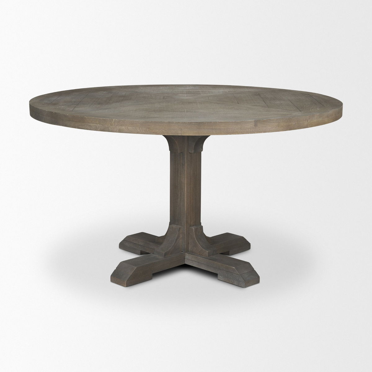 Barrett 54'L x 54'W Pedestal Dining Table | Modern | Brown Wood | Seats 4, by Mercana, 54" length x 54" width x 30" height View 6