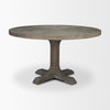 Barrett 54'L x 54'W Pedestal Dining Table | Modern | Brown Wood | Seats 4, by Mercana, 54" length x 54" width x 30" height thumbnail 5
