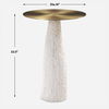 Hollen White Stone Accent Table thumbnail 2