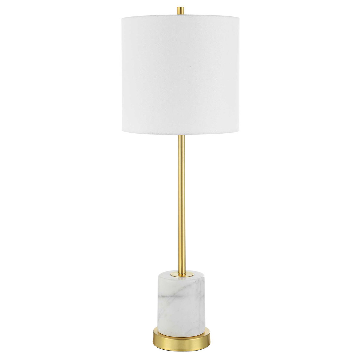 Turret Gold Buffet Lamp, Table Lamp by Uttermost, 10" width x 29.5" height x 10" depth View 5