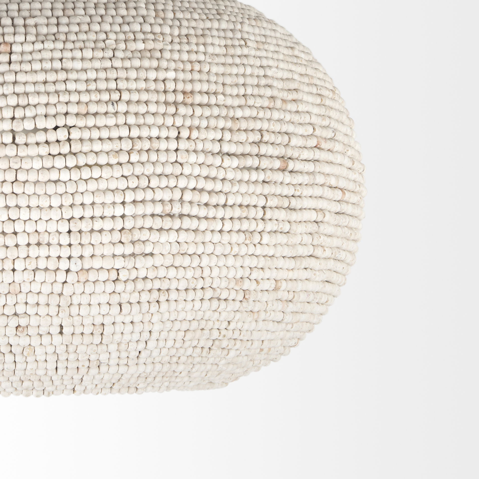 Theta 30.0 L x 30.0 W x 15.0 H White-Washed Beaded Chandelier, by Mercana, 30" length x 30" width x 14.96" height View 7