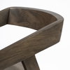 Nicholas Open Back Dining Arm Chair | Onyx Brown Wood, Dining Chair by Mercana, 20" length x 22" width x 30" height thumbnail 10
