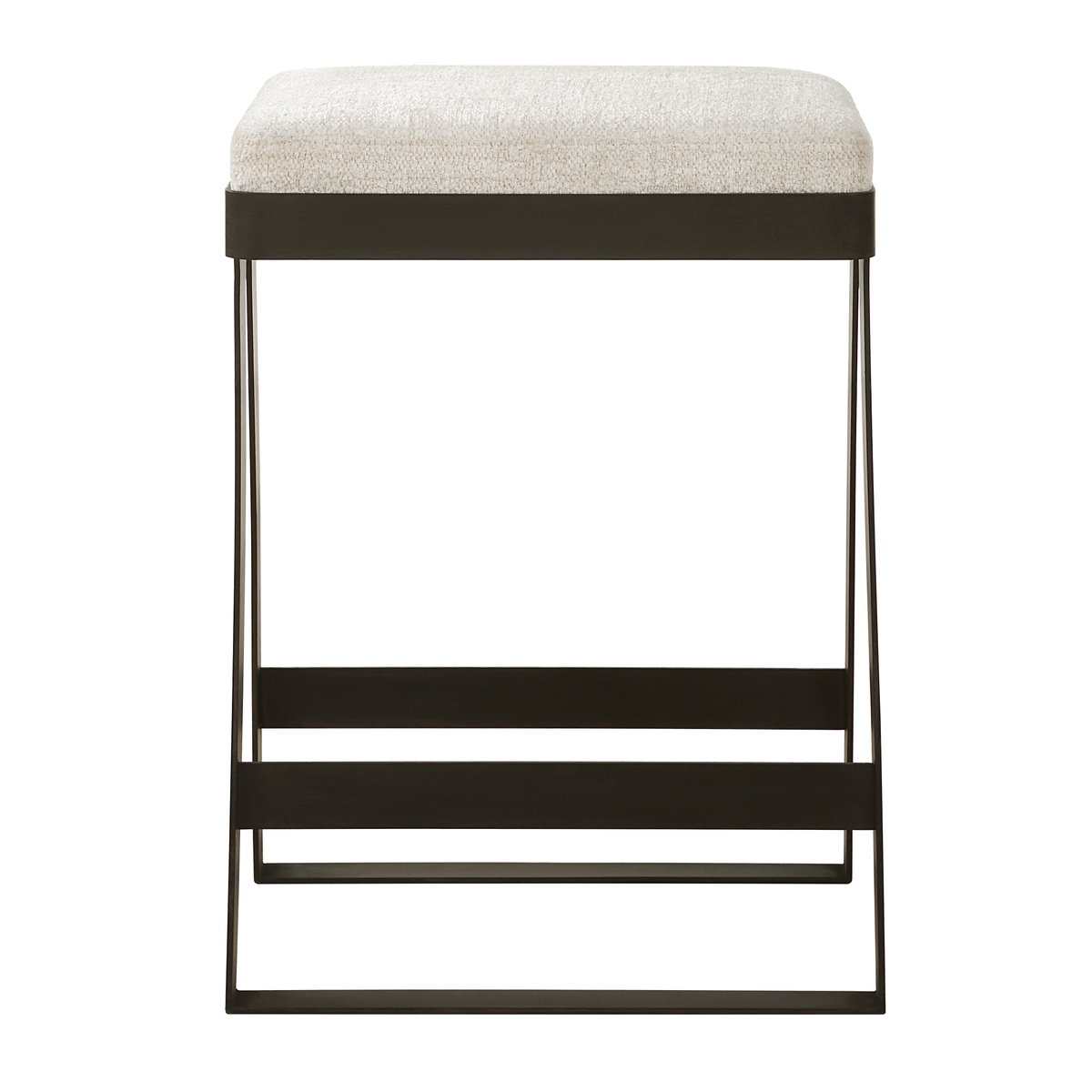 Hover Iron Counter Stool, Counter & Bar Stool by Uttermost, 18.25" width x 26" height x 14.25" depth View 1