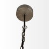 Dyson II (22.5'D) Black Metal Triangular Orb Four Bulb Chandelier, by Mercana, 22.5" length x 22.5" width x 22.5" height thumbnail 4