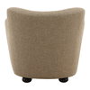 Zulia Occasional Chair Camel, Accent Chair by Dovetail, 35" width x 30.75" height x 35" depth thumbnail 4