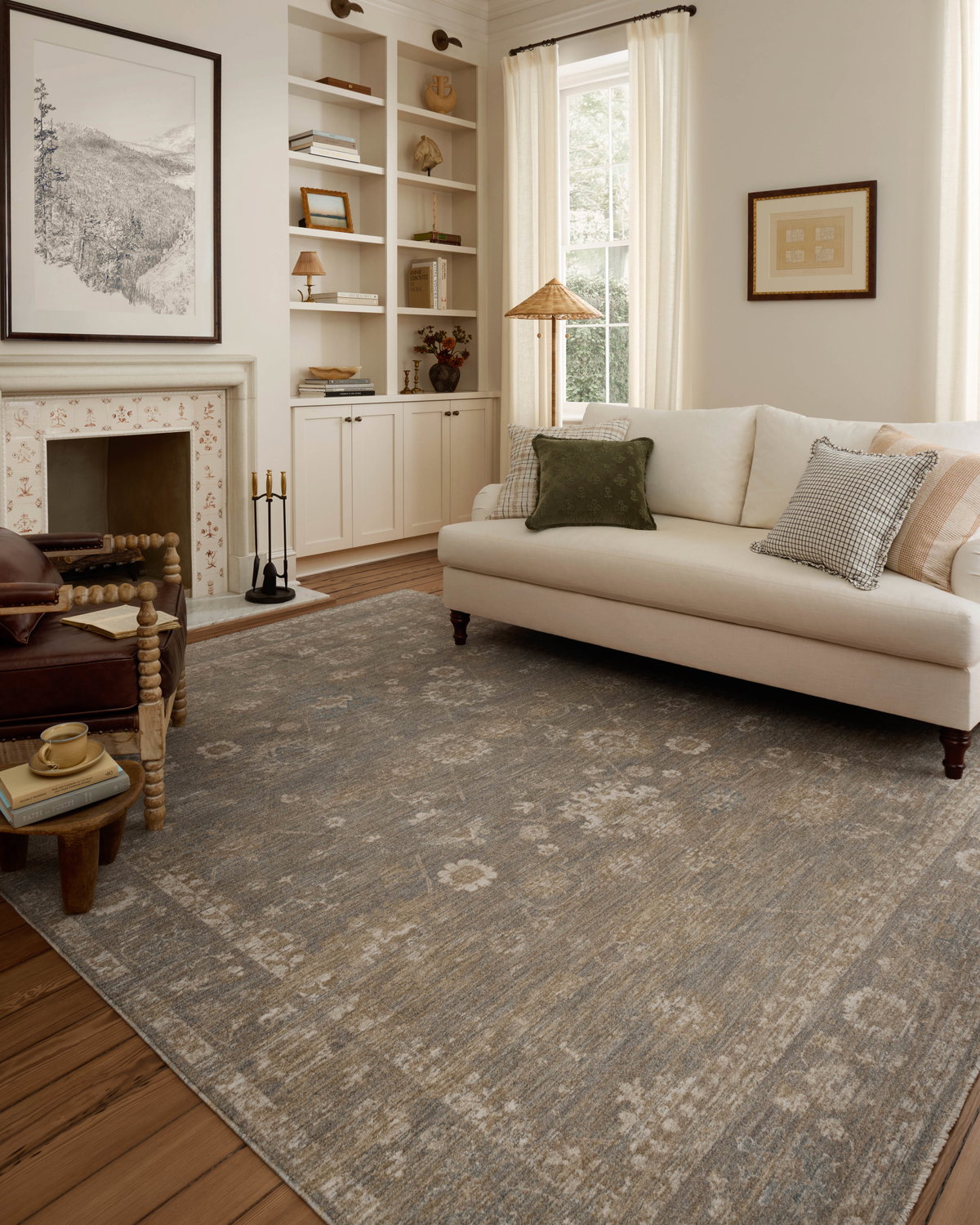 Chris Loves Julia x Loloi Louisa Rug, 5'3" length x 5'3" width View 4