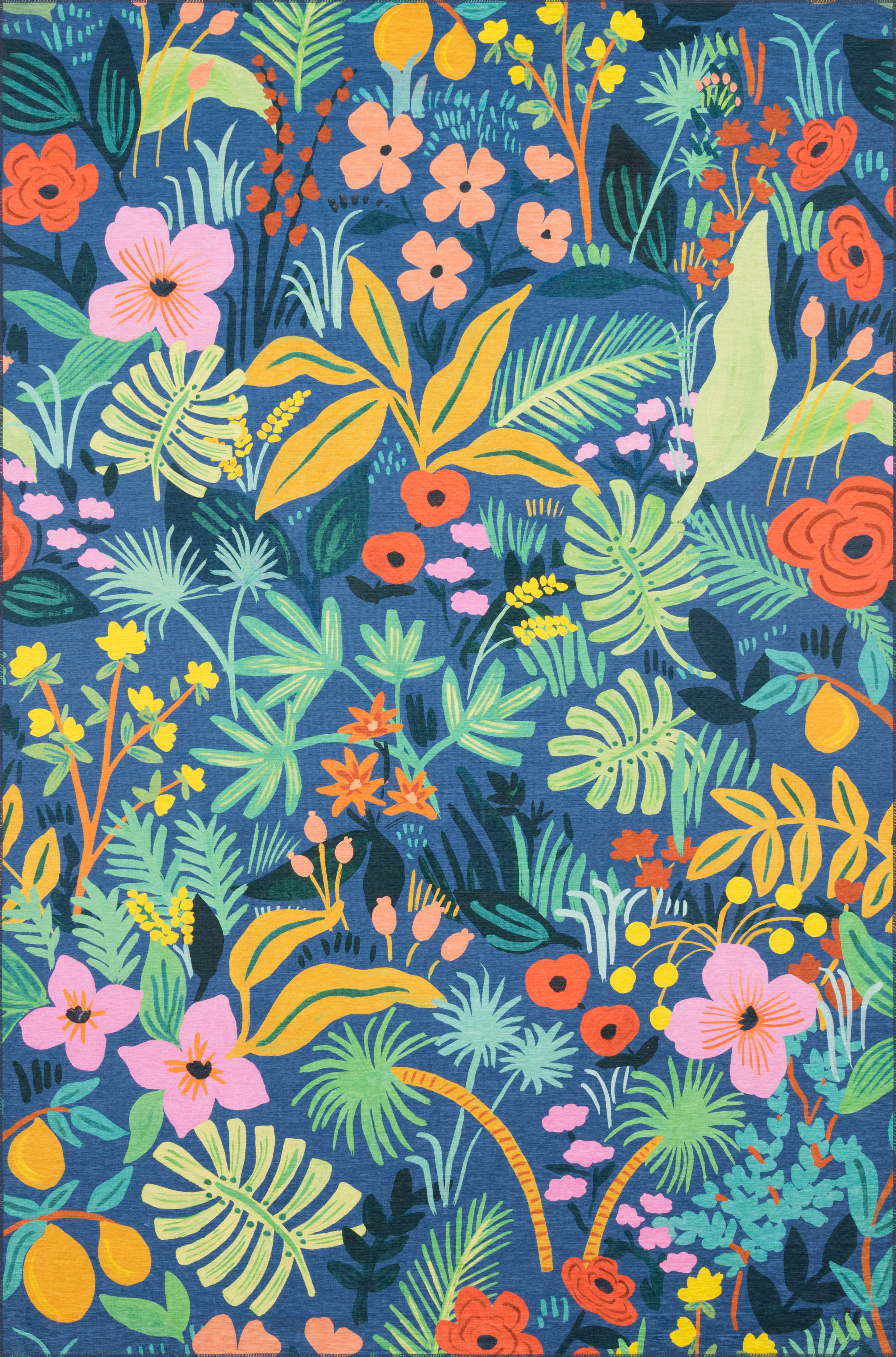 Rifle Paper Co. x Loloi Veranda Rug, 1'6" length x 1'6" width