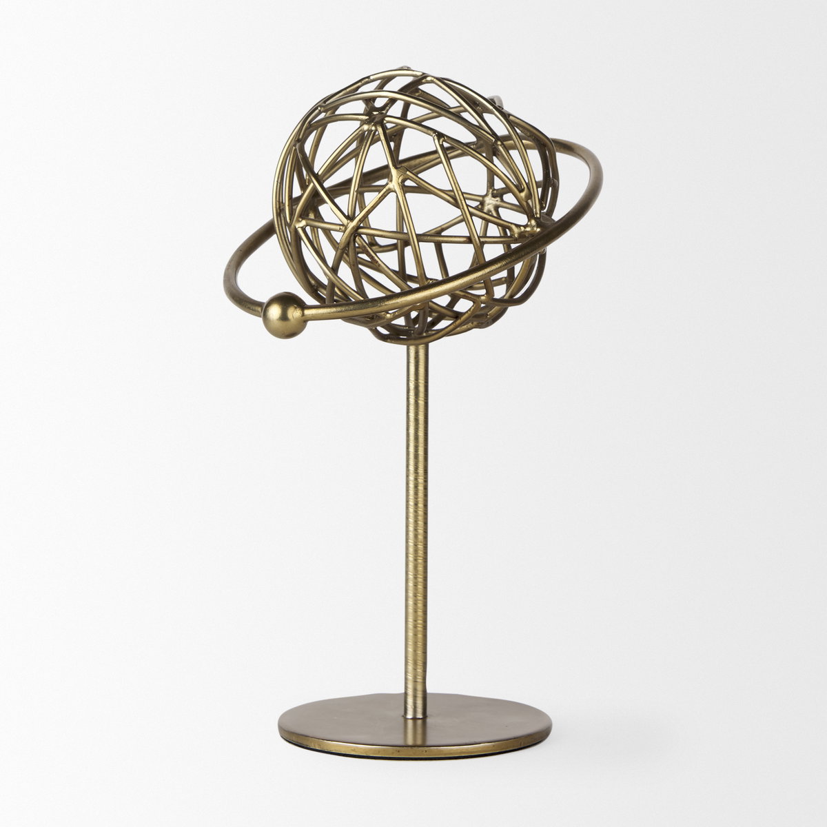 Atlas  Gold Metal Solar System Ornament, Decorative Object by Mercana, 10" length x 8" width x 12" height View 5