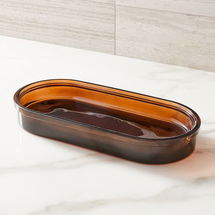 Online Designer Bedroom Apothecary Glass Bath Accessories, Amber, Tray