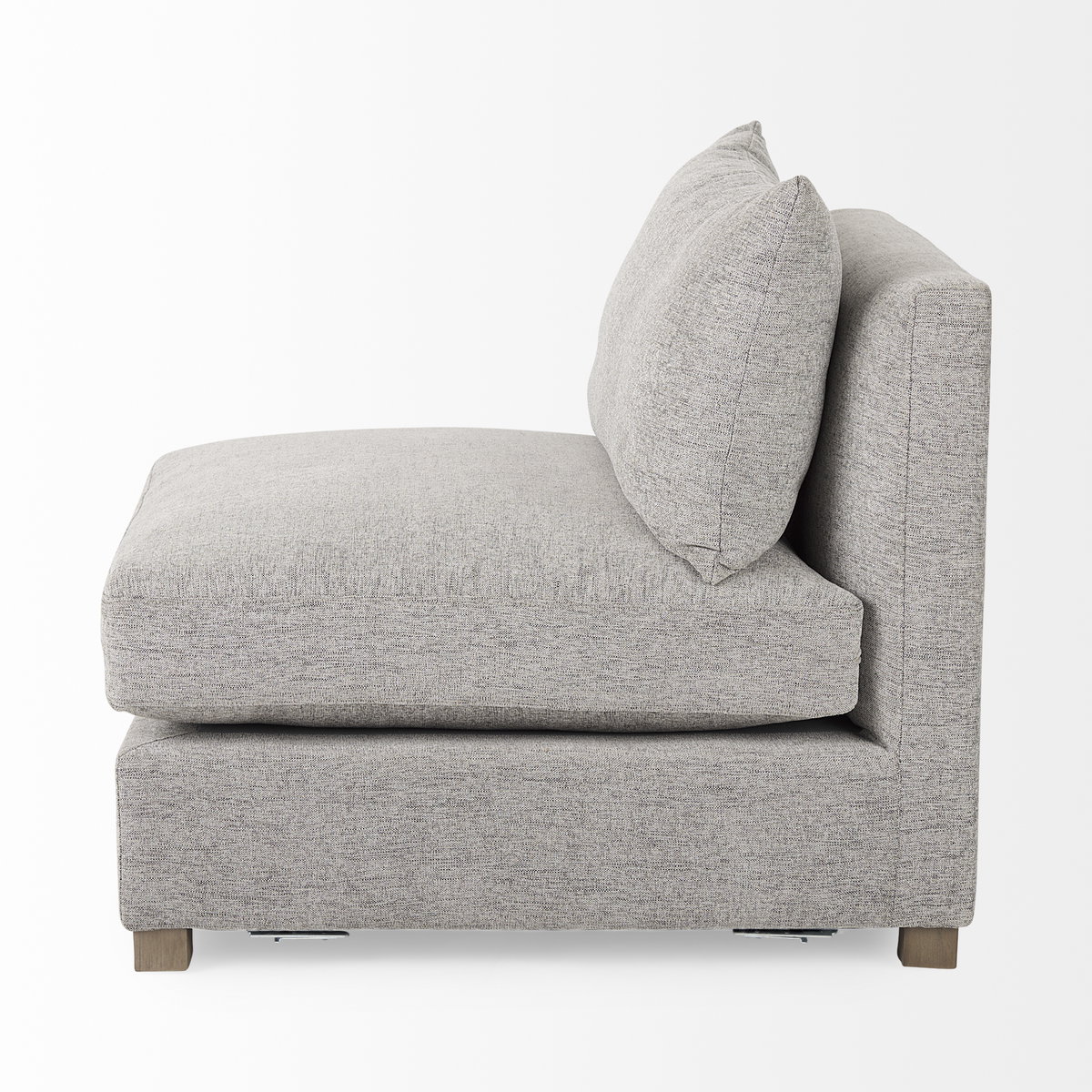 Valence  Medium Gray Armless Sectional Piece, Sectional Sofa by Mercana, 38.19" length x 38.58" width x 28.35" height View 7