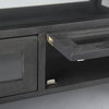 Arelius 49.5'L Rectangular Glass-Top Black-Brown Wood with Black Metal Base Display Coffee Table, by Mercana, 49.5" length x 28" width x 15" height thumbnail 8