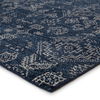 Azuma Hand-Knotted Tribal Dark Blue/ Light Gray Area Rug thumbnail 4