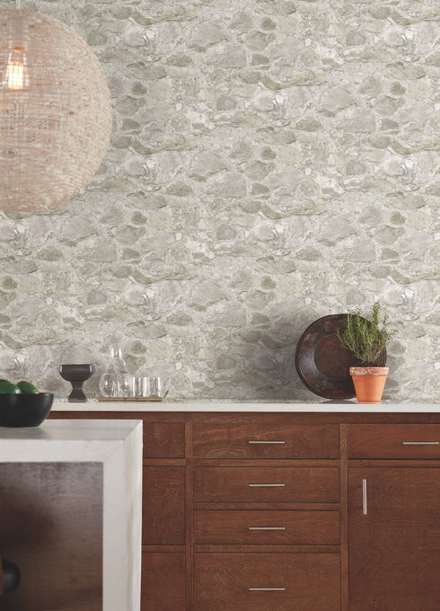Field Stone Taupe Wallpaper