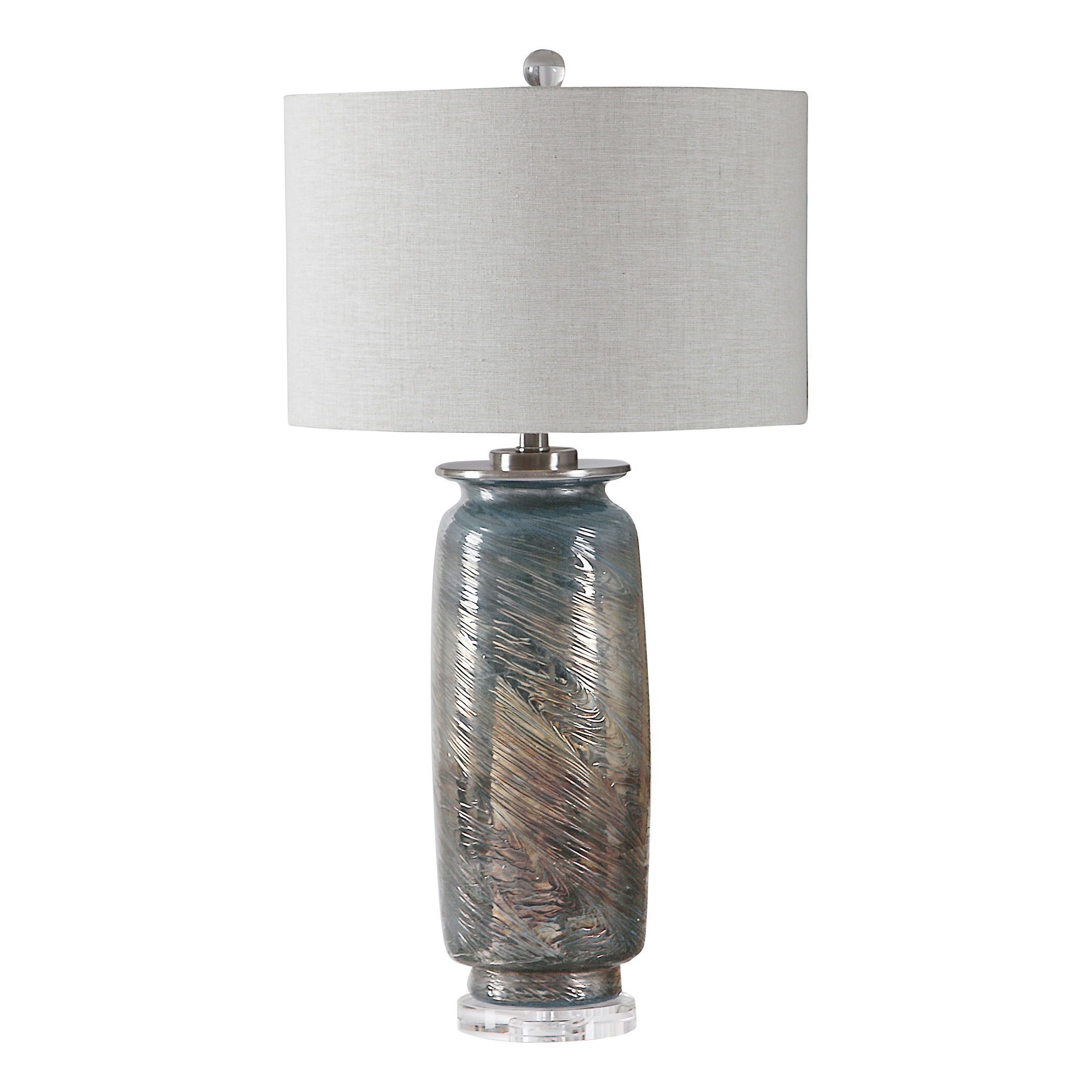 Olesya Swirl Glass Table Lamp large image 