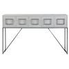 Abaya White Console Table, Furniture by Uttermost, 54" width x 32" height x 14" depth thumbnail 1
