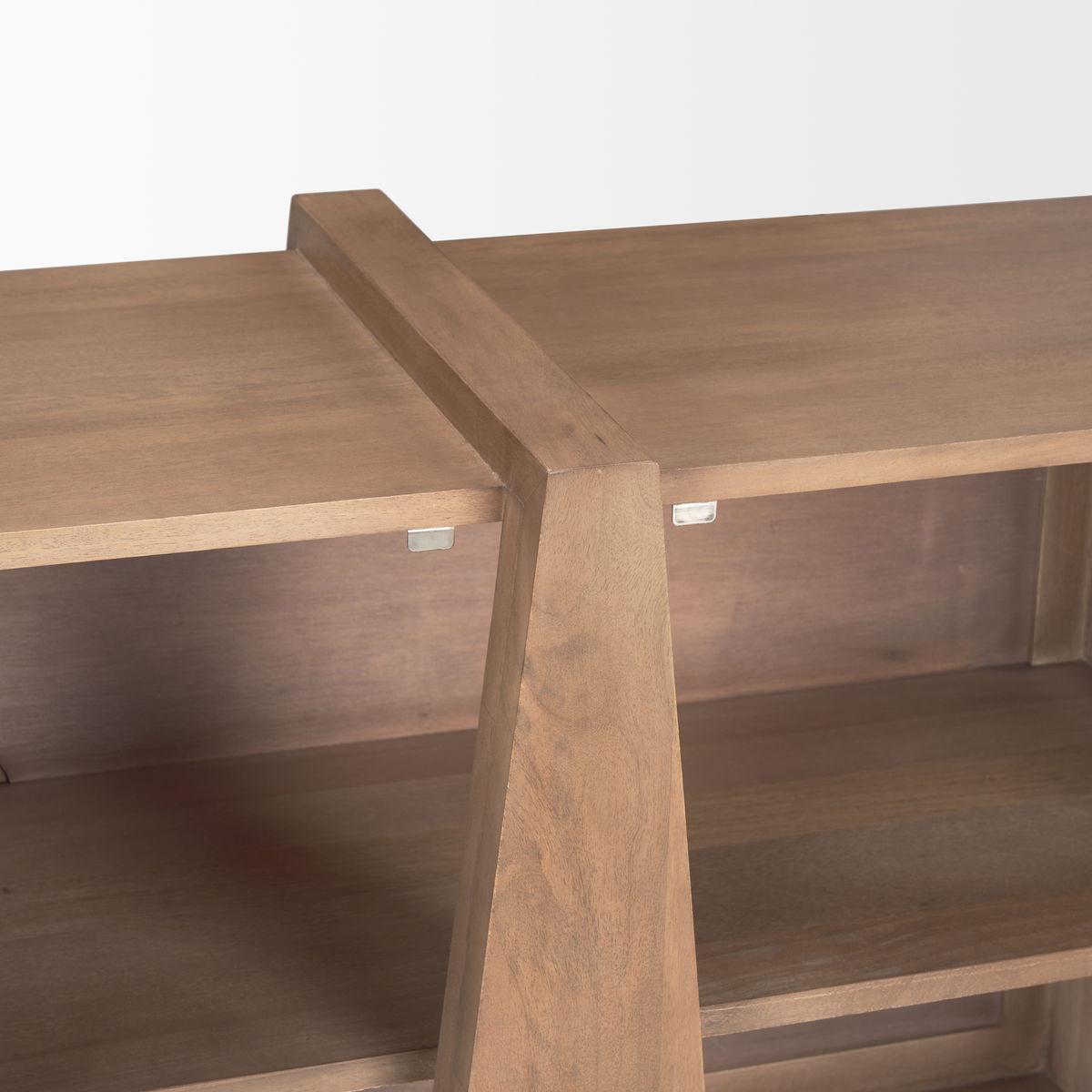 Eula Medium Brown Wood 4-Door Sideboard, Sideboards & Buffet by Mercana, 78" length x 18.5" width x 30" height View 10
