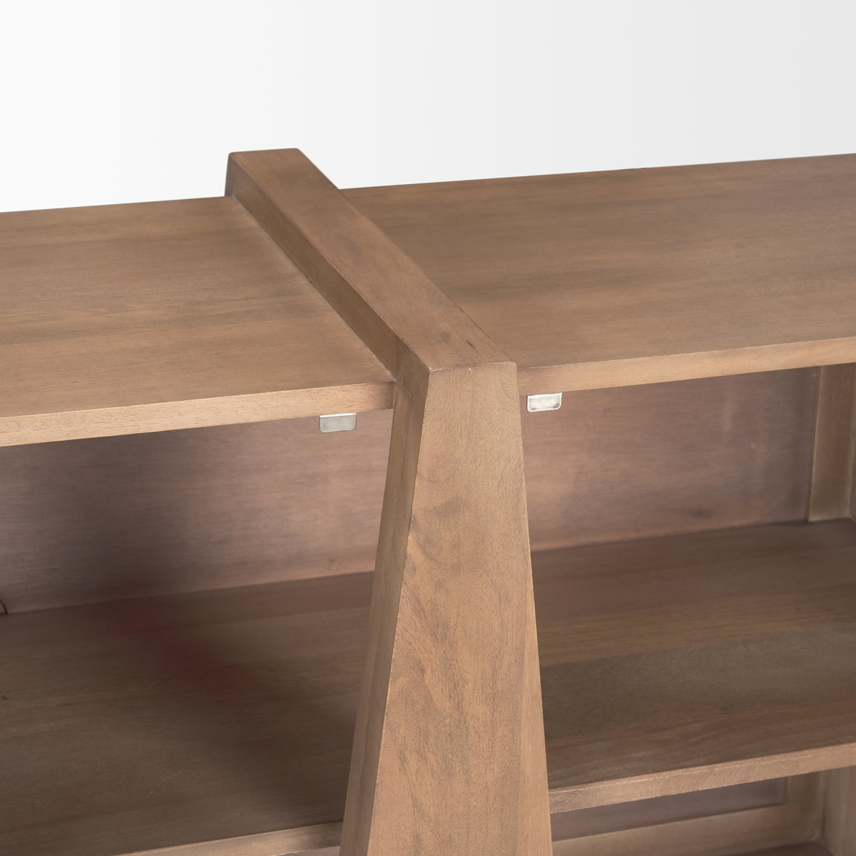 Eula Medium Brown Wood 4-Door Sideboard, Sideboards & Buffet by Mercana, 78" length x 18.5" width x 30" height View 10