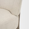 Vyra Dark Brown Wood with Cream Fabric Accent Chair, by Mercana, 26.97" length x 29.13" width x 27.55" height thumbnail 10