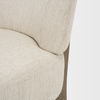 Vyra Dark Brown Wood with Cream Fabric Accent Chair thumbnail 9