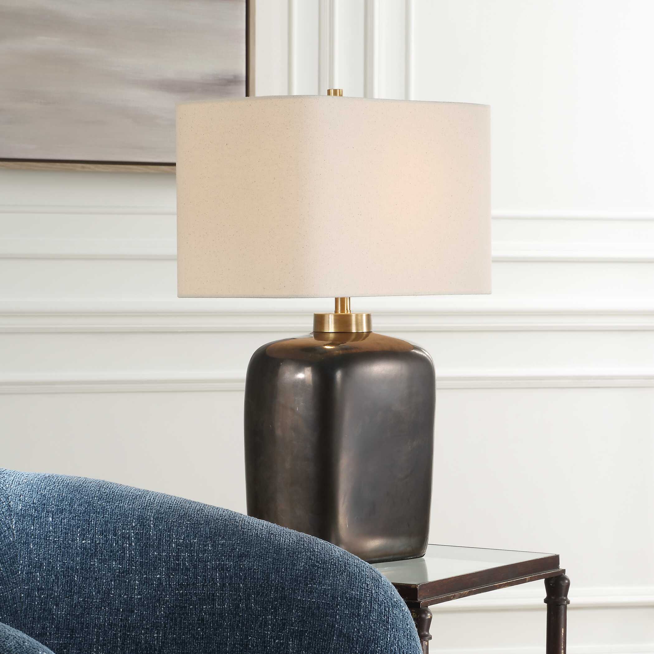 Quentin Dark Bronze Table Lamp large image 
