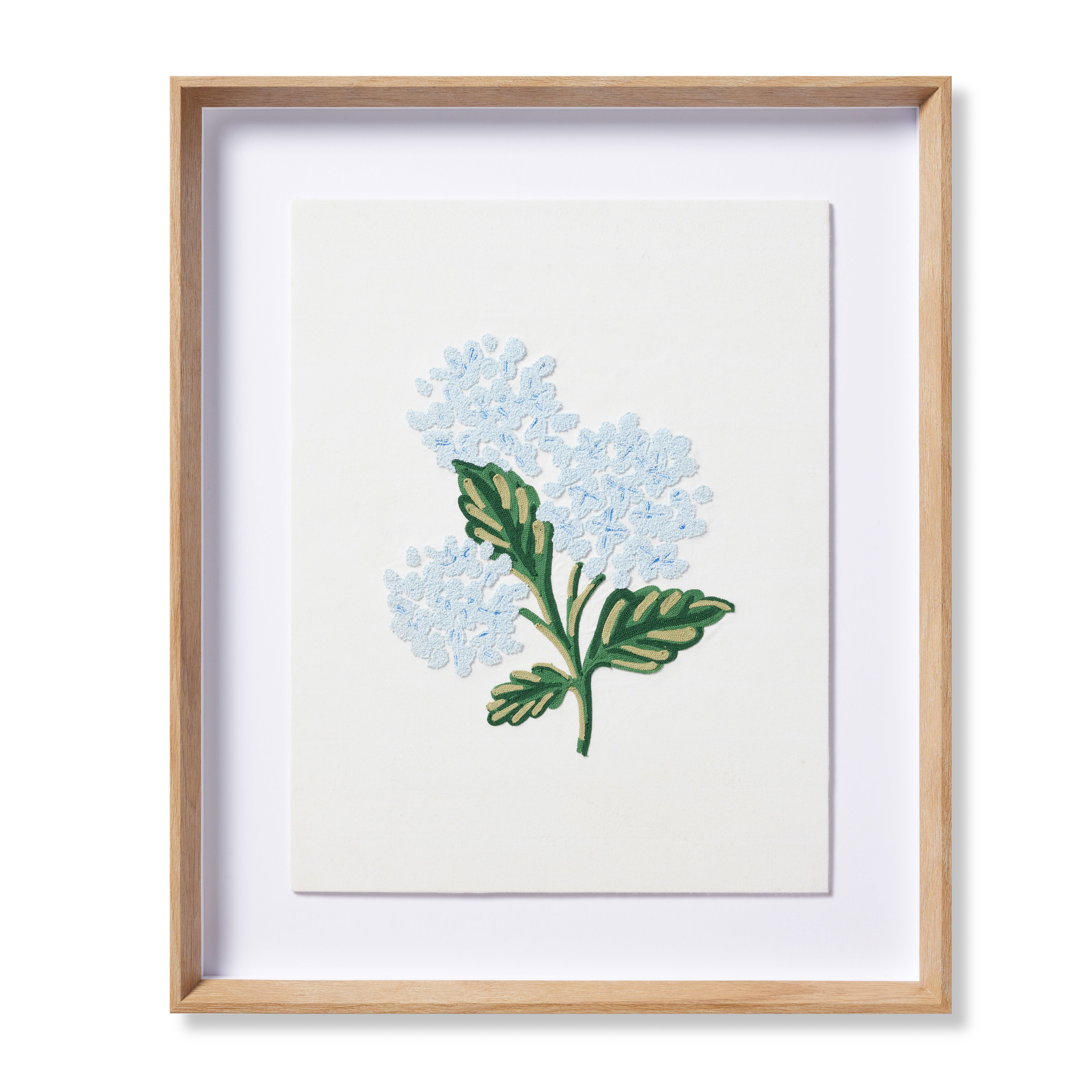 Rifle Paper Co. x Loloi Hydrangea Cream Wall Art, Wall Hanging, 24" length x 29" width View 1